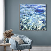 Dancing Reflections - Hand Painted Textured Aluminum Wall Art.